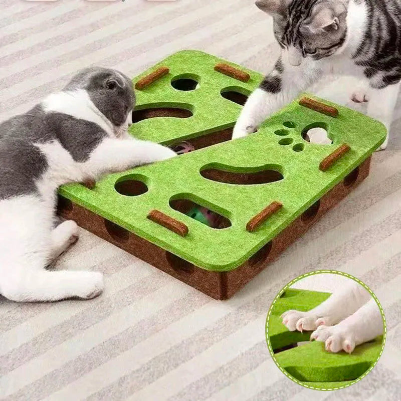 Interactive Felt Puzzle Cat Toy